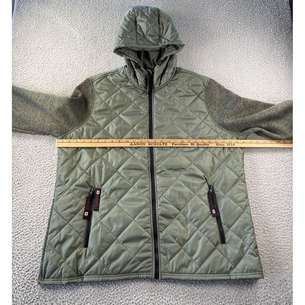 Canada‎ Weather Gear Jacket Womens 3x Green Hooded Hybrid Soft Shell - Picture 5 of 12